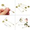 20PCS Round Tray Safety Pins Lapel Sticks Blank Brooch Bases Suit Tie Hat Pin Scarf Badge(Gold)